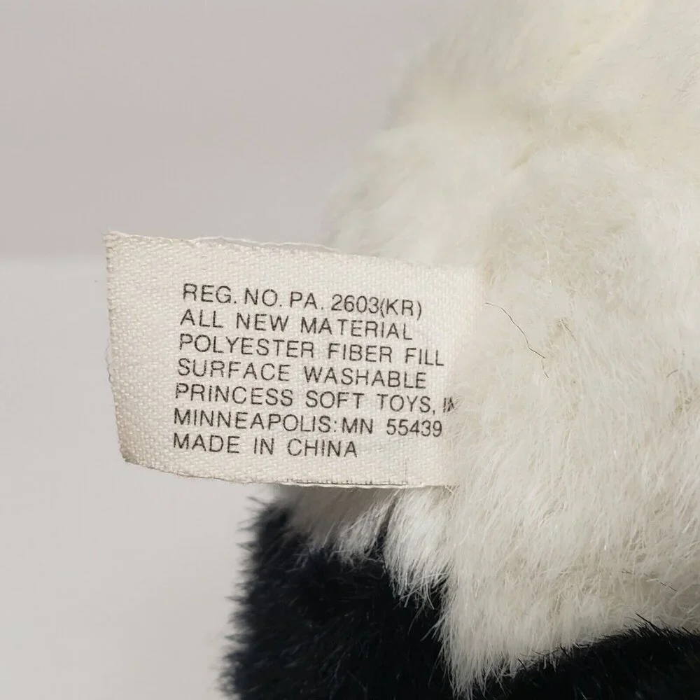 Princess Soft Toys 8" Panda Bear Seated Black White Stuffed Animal Plush - Picture 5 of 5